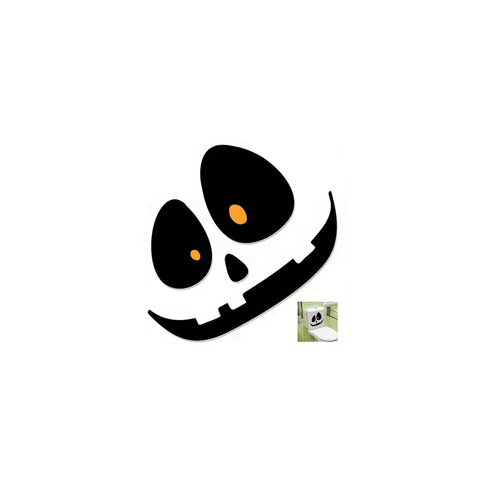 Trendbay Halloween Skull Toilet Lid Sticker – Self-Adhesive Removable