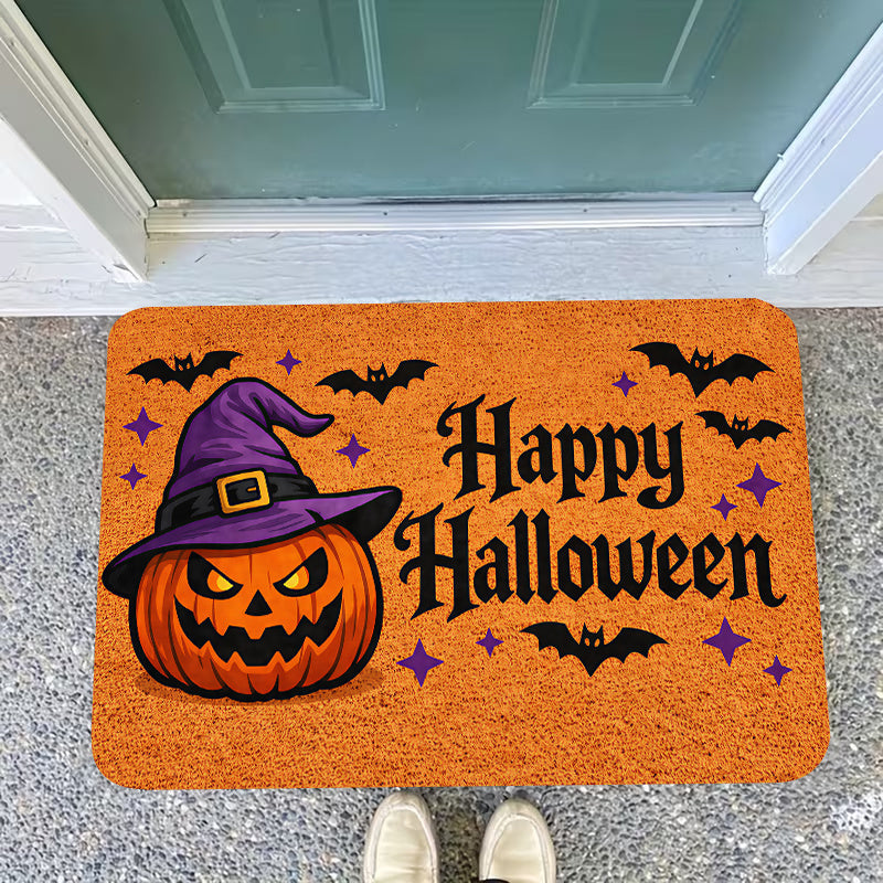 Trendbay Halloween Pumpkin Entrance Door Mat – 2D Flat Printed
