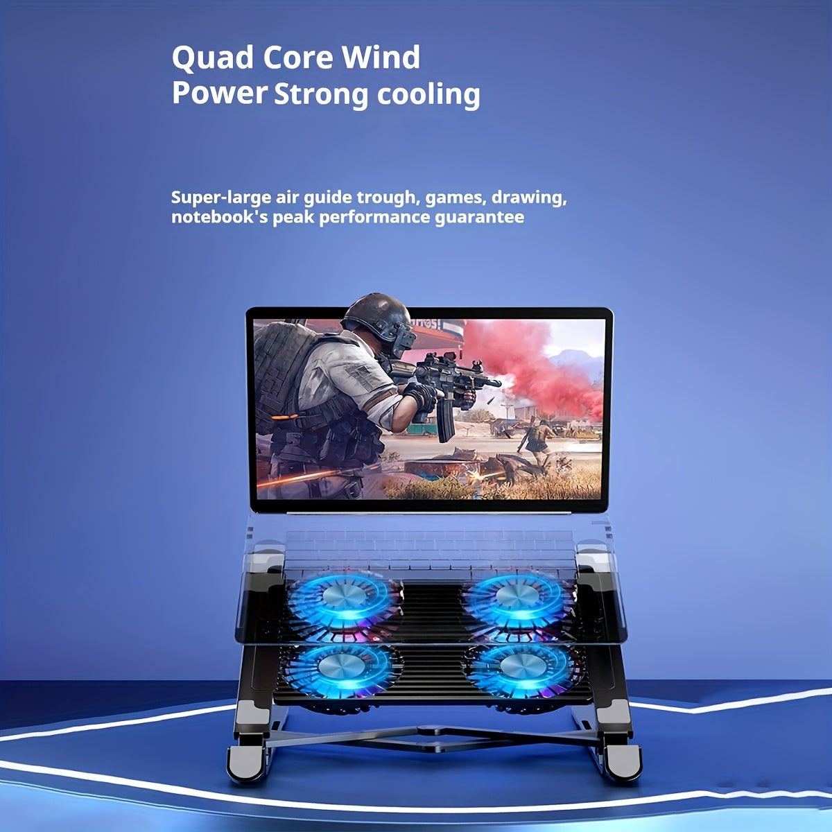 Trendbay Gaming Laptop Cooling Pad with 4 Fans & Adjustable Stand