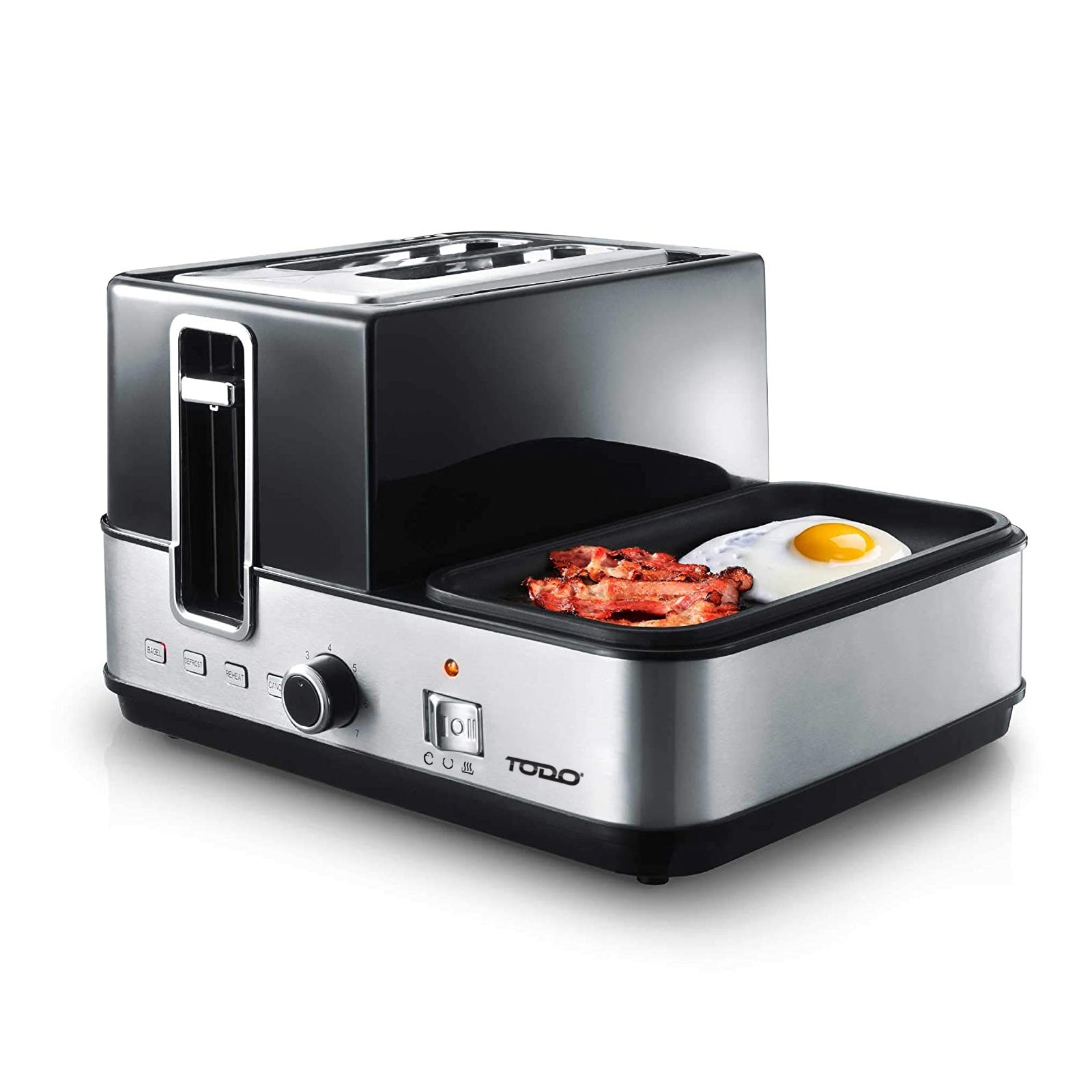 Trendbay 1400W Breakfast Master Toaster Egg Cooker Poacher Bacon Fryer Grill All In One