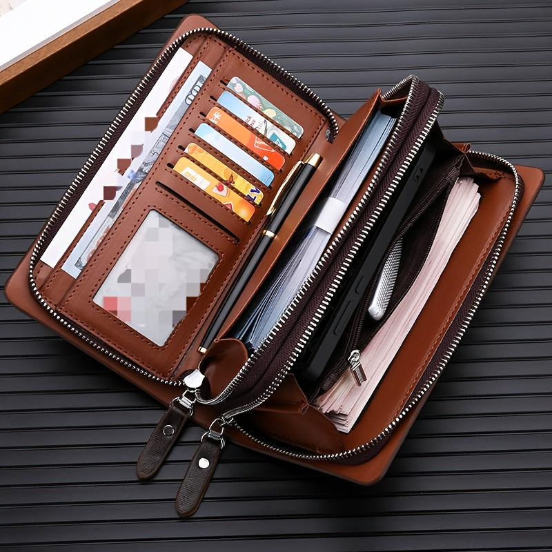 Trendbay Men's Double-Zip Clutch Wallet