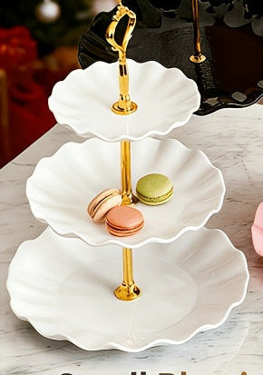 Trendbay 3-Tier White Plastic Cake Stand Detachable Lightweight