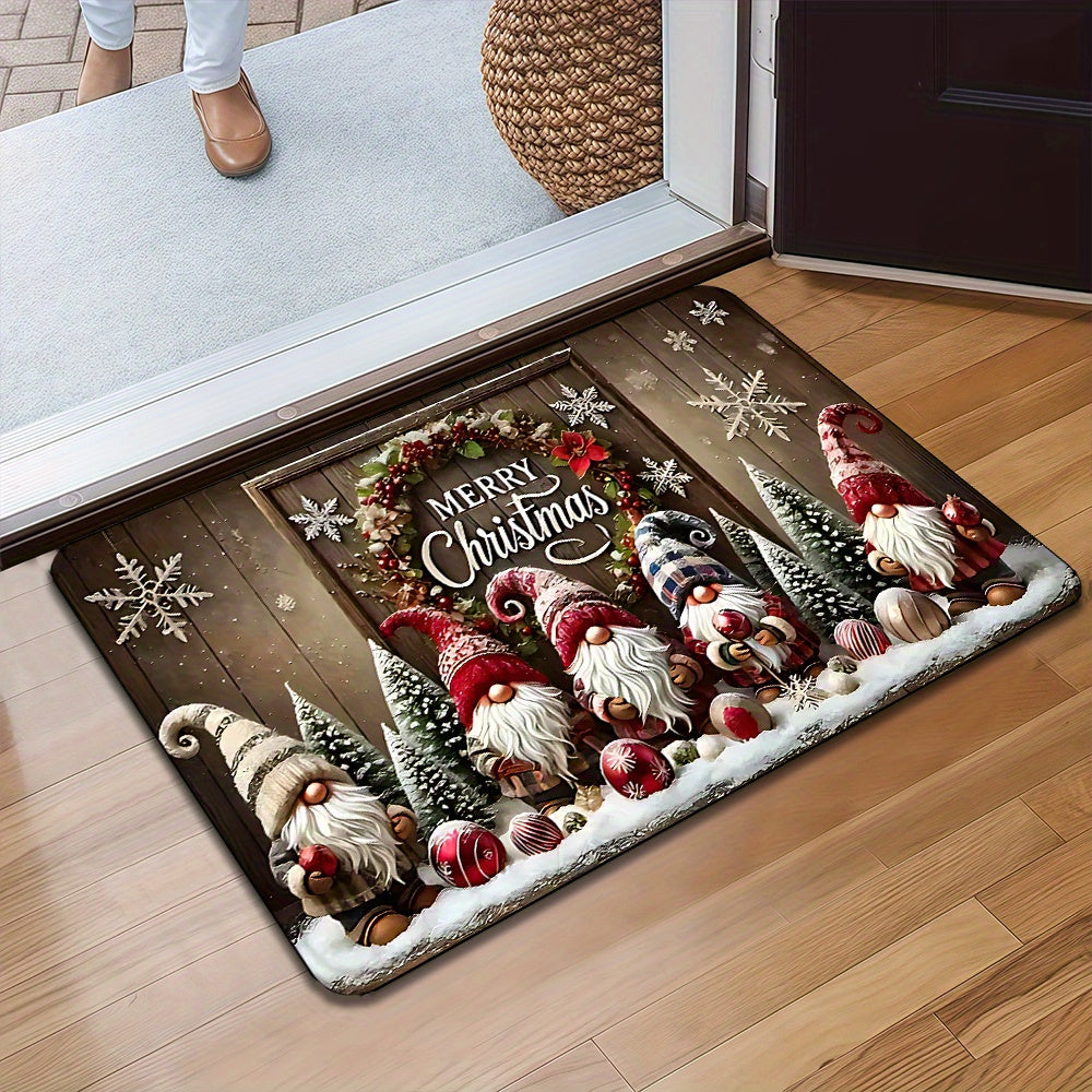 Trendbay Santa Claus Christmas Doormat Non-Slip Machine-Washable