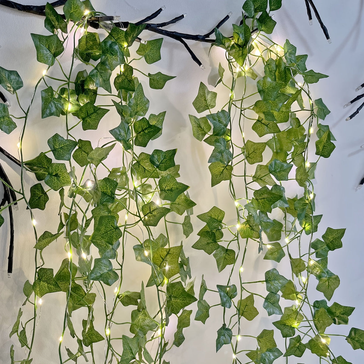 Trendbay 5M Artificial Leaf LED String Lights – 50 LED Warm White