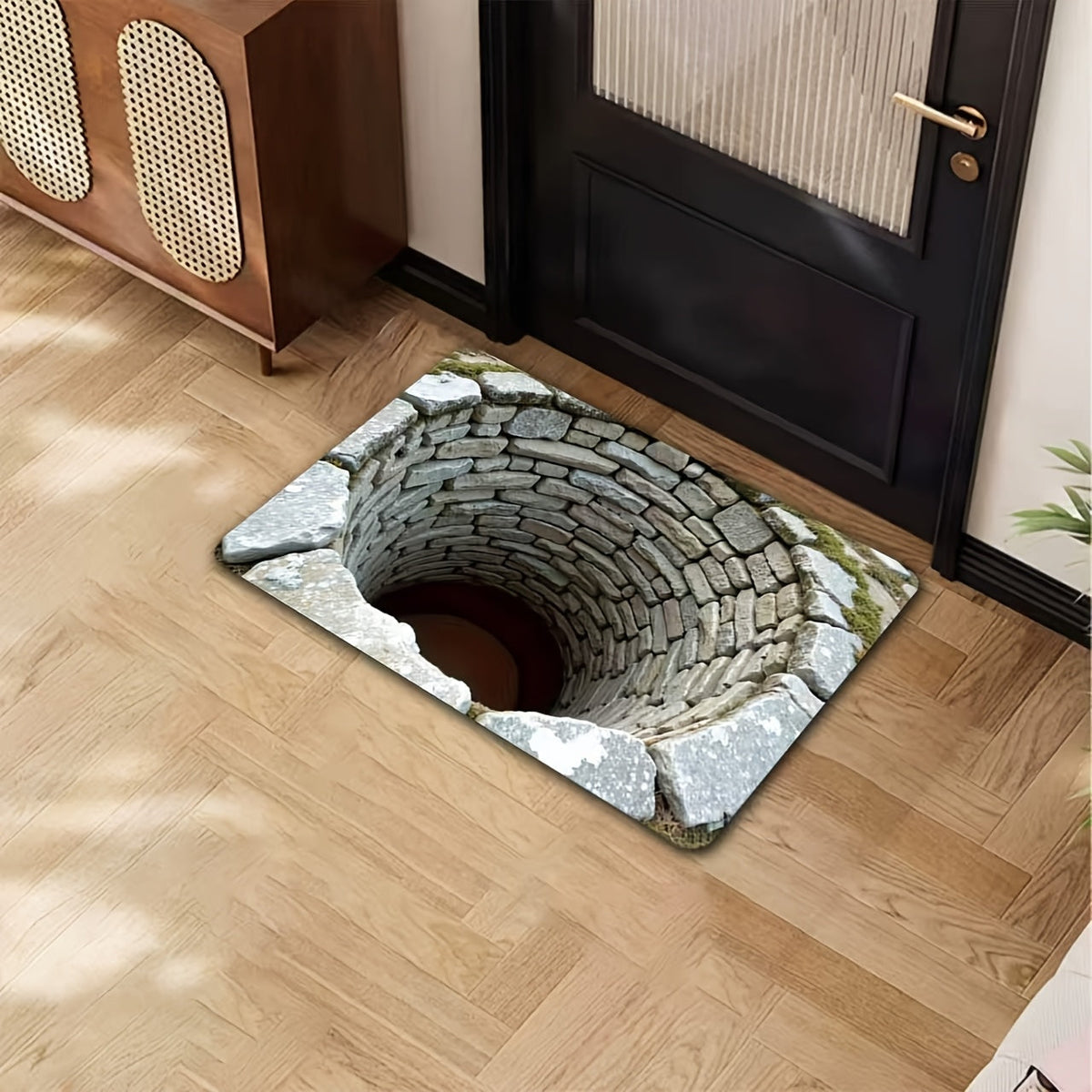 Trendbay Infinite Abyss 3D Printed Non-Slip Floor Mat 1Pc