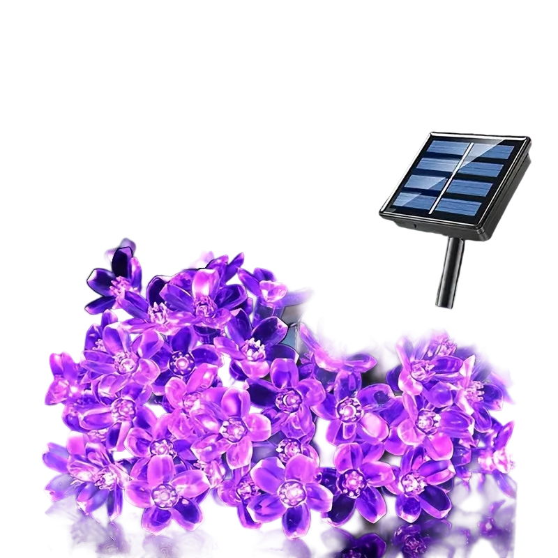 Trendbay 6.5M Solar Purple Cherry Blossom String Lights 30LED