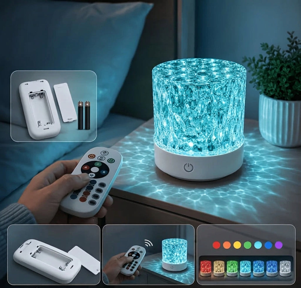 Trendbay RGB Water Ripple Night Light with Remote Control