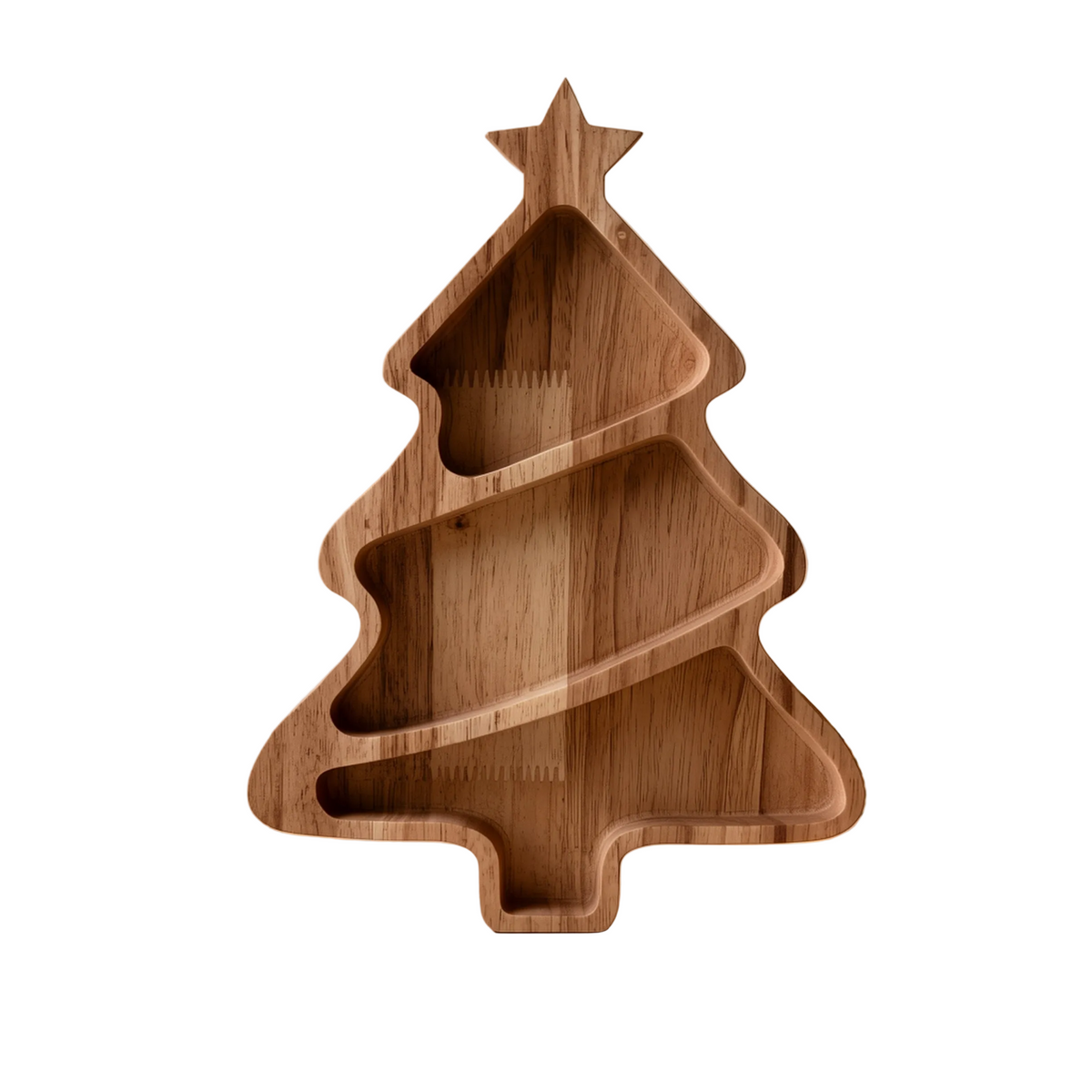 Trendbay Christmas Tree-Shaped Wooden Decorative Tray