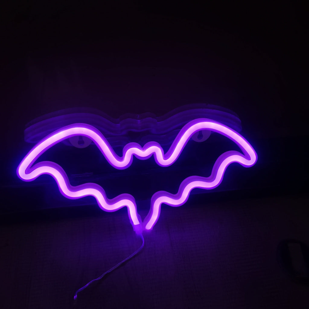 Trendbay Purple Bat Neon Light USB LED Wall & Table Lamp
