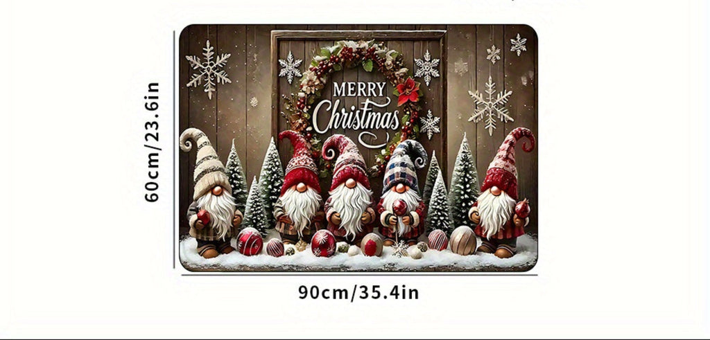 Trendbay Santa Claus Christmas Doormat Non-Slip Machine-Washable