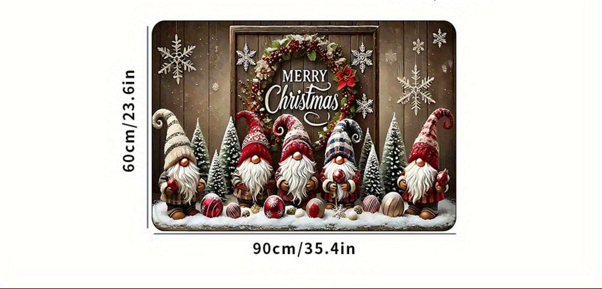 Trendbay Santa Claus Christmas Doormat Non-Slip Machine-Washable