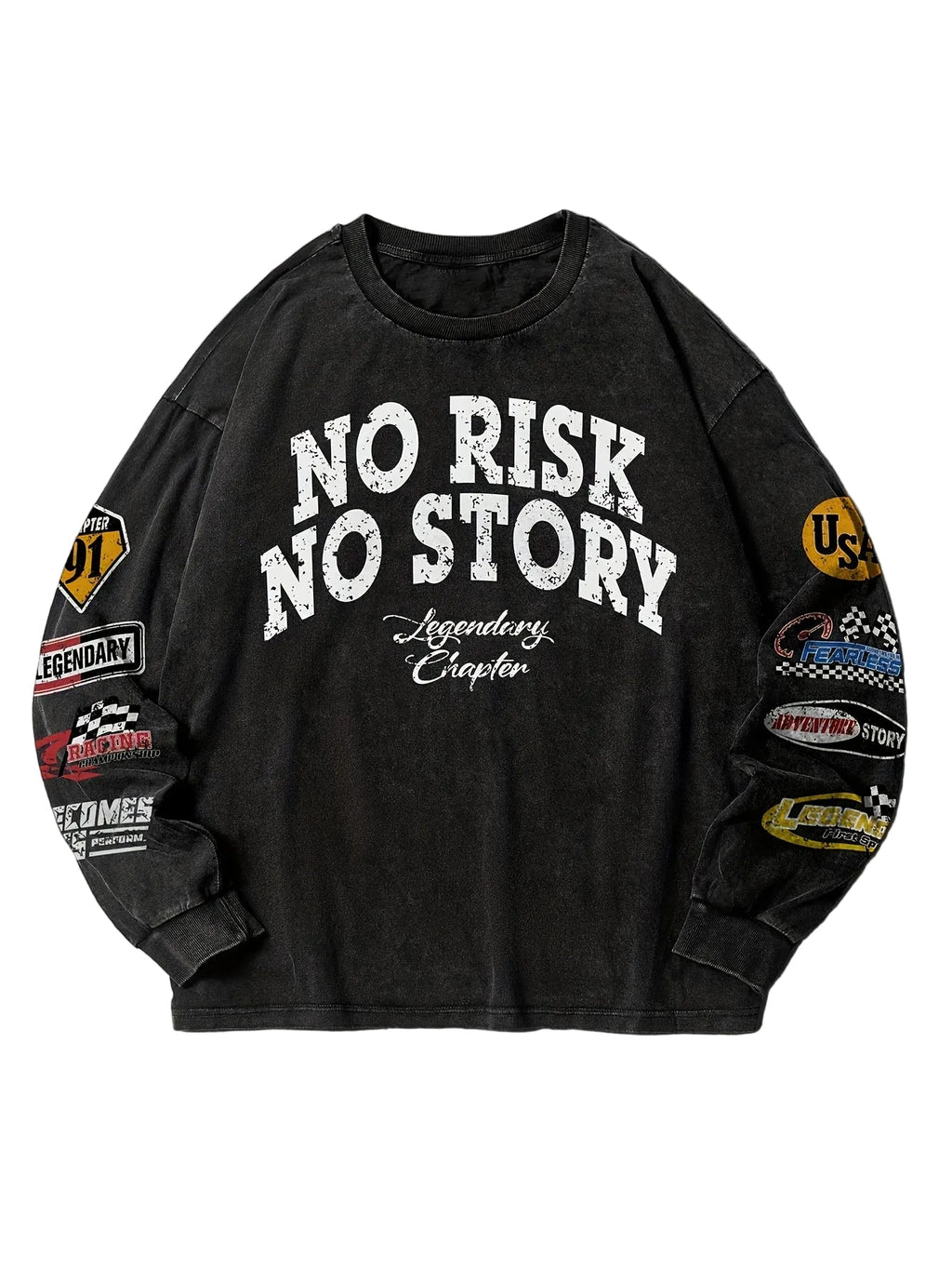 Trendbay Men's Racing Graphic Long Sleeve T-Shirt