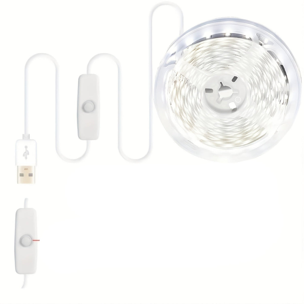 Trendbay 5M USB-Powered Warm White LED Strip Lights with Switch