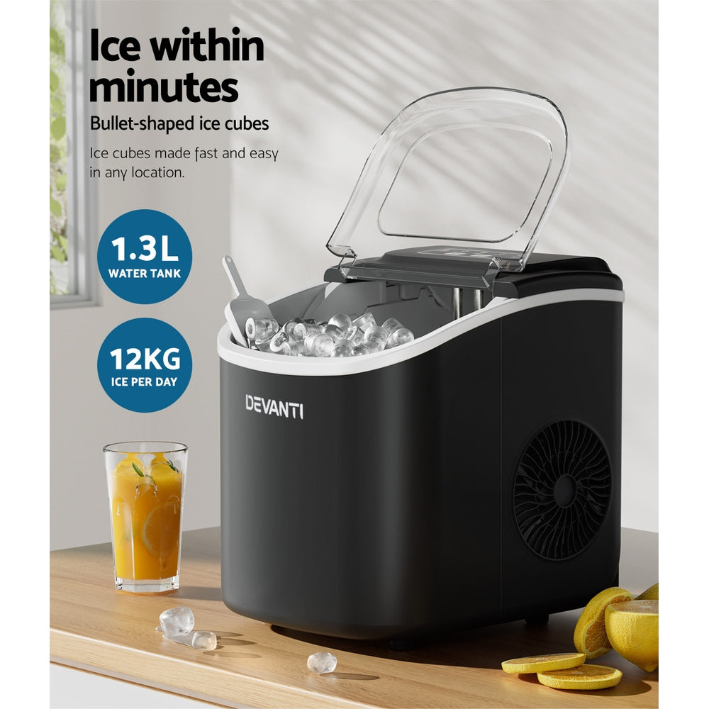 Trendbay 12kg Portable Ice Maker Machine – Self-Cleaning Countertop Ice Maker