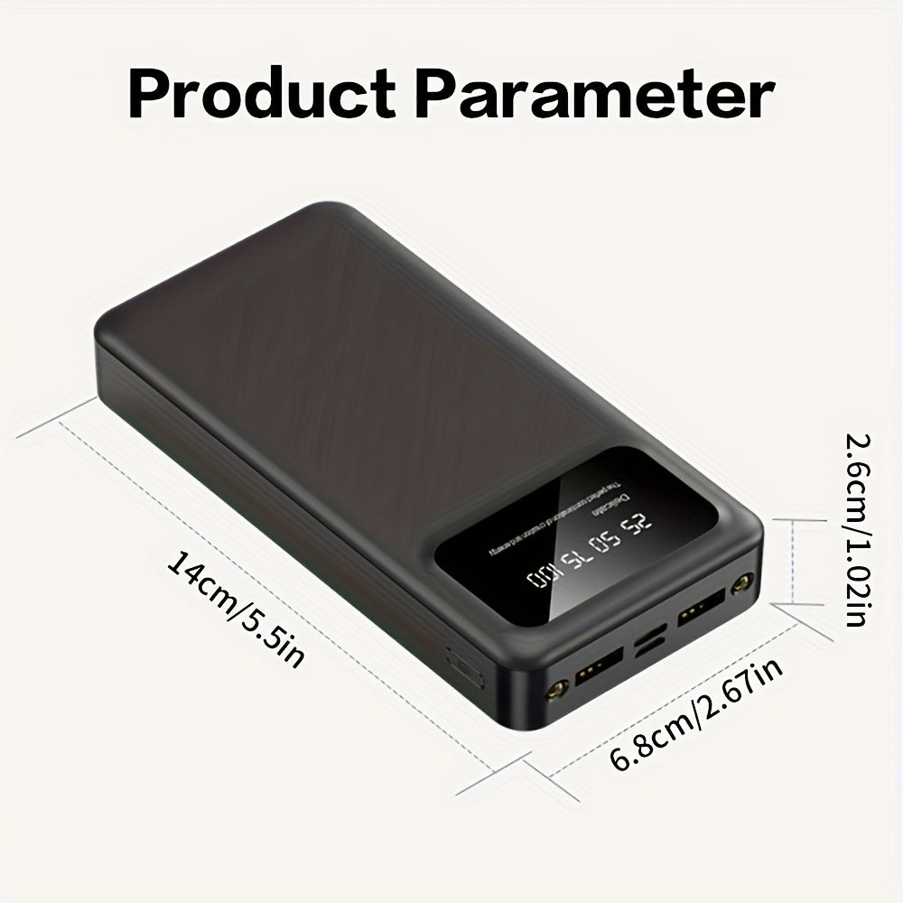 Trendbay 30000mAh Power Bank – Ultra-Thin Fast Charging with Dual Flashlight