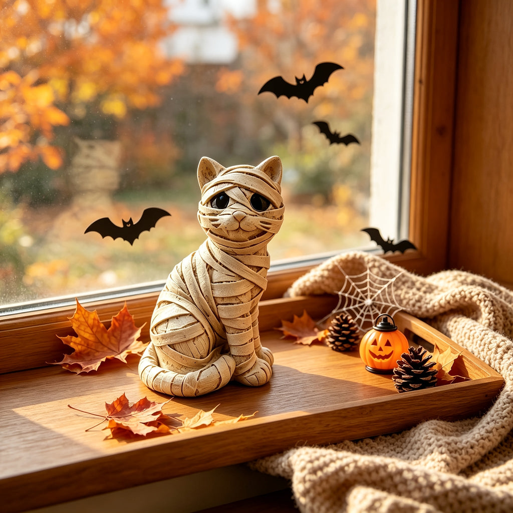 Trendbay 9CM Egyptian Retro Mummy Cat Resin Ornament - Sculpture