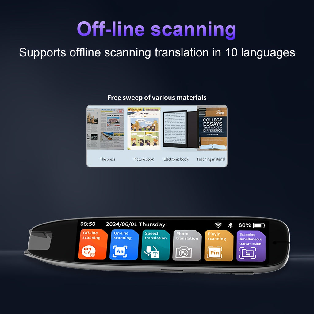 Trendbay Translation Pen – OCR Scanner Reader with 142 Languages Voice Translator