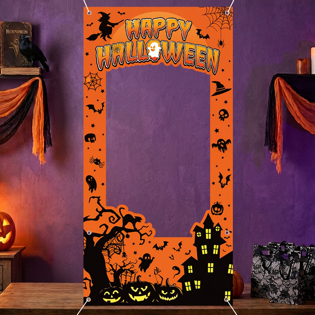 Trendbay 1Pcs Orange Halloween Photo Booth Frame