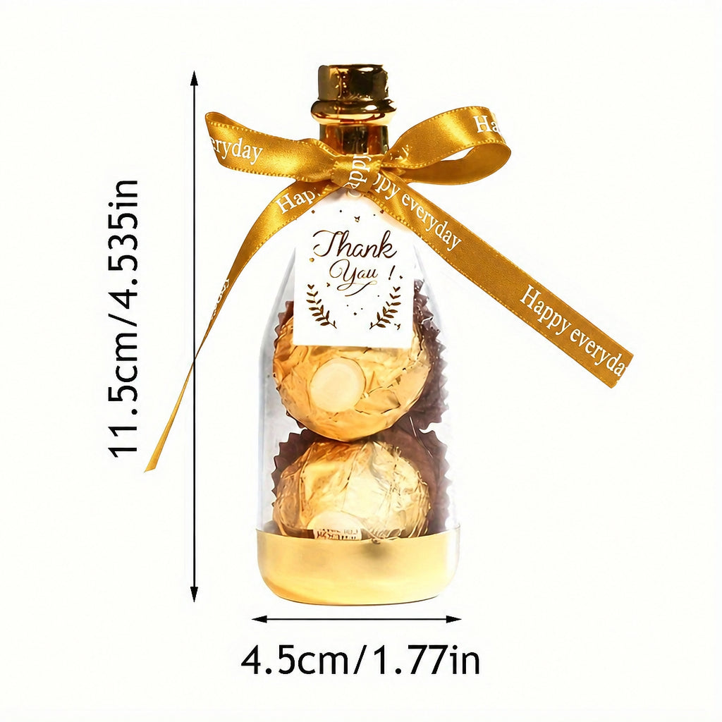 Trendbay 12Pcs Champagne Bottle Candy Boxes 11.5×4.5CM