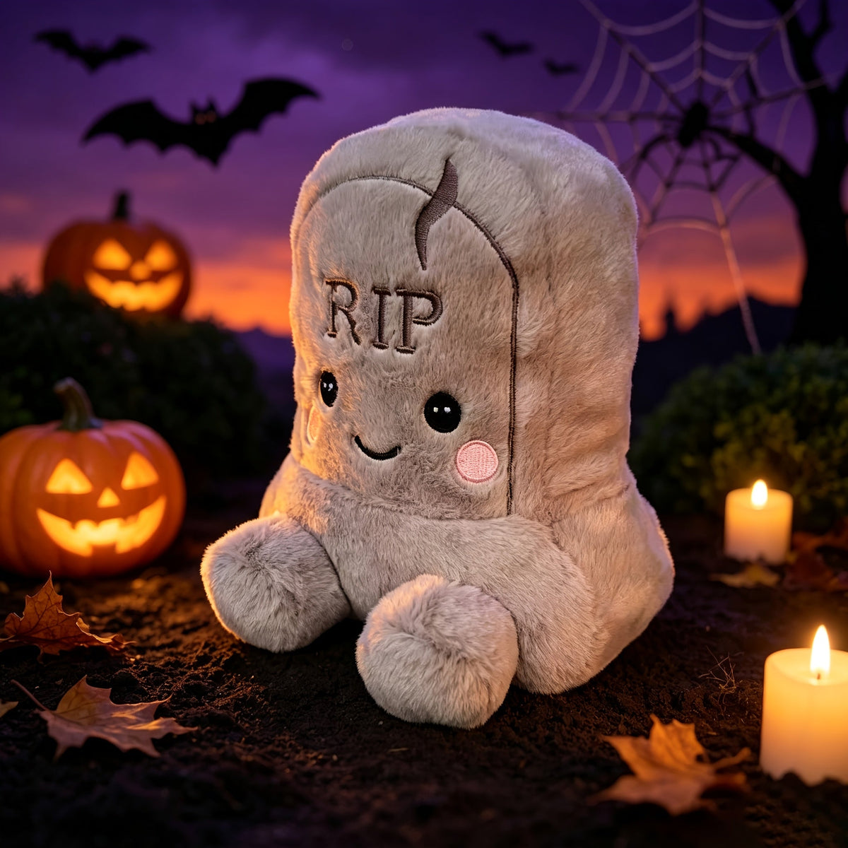 Trendbay 18CM Tombstone Design Plush Toy Creepy Horror Doll