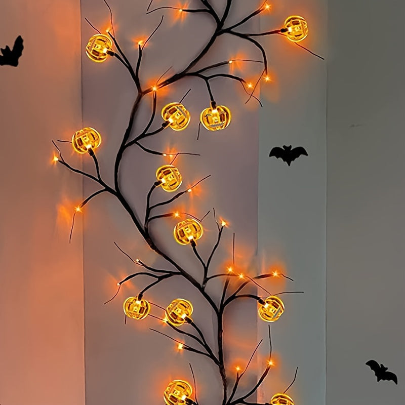 Trendbay 6FT 54-LED Pumpkin Vine String Lights – Orange Acrylic