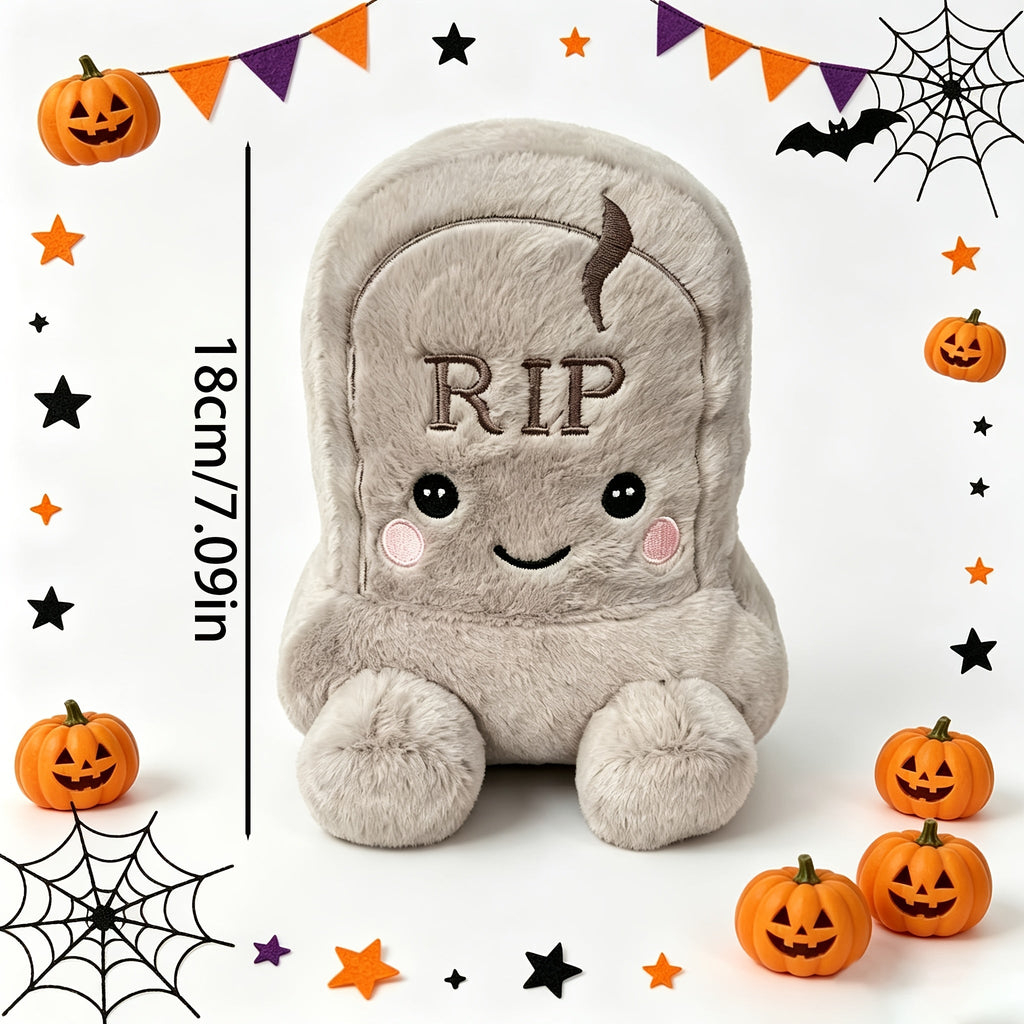 Trendbay 18CM Tombstone Design Plush Toy Creepy Horror Doll