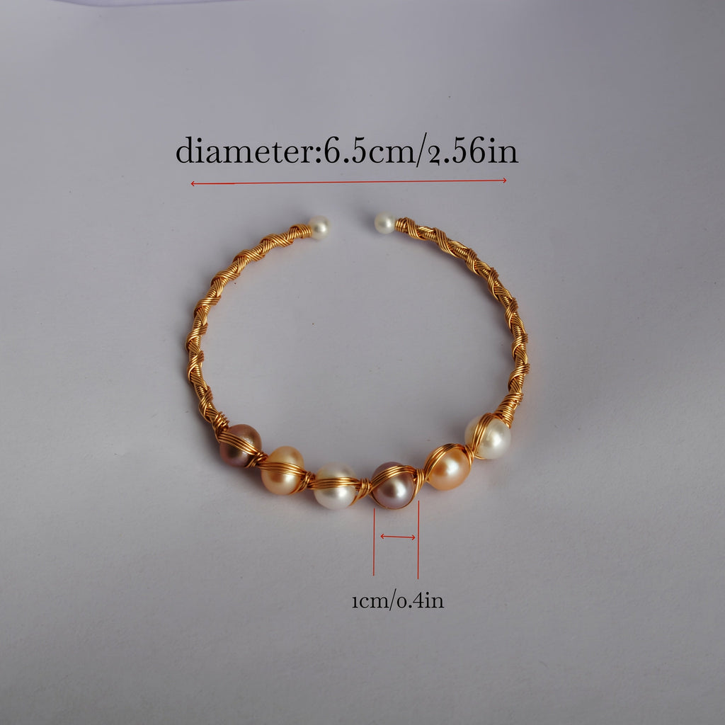 Trendbay Elegant Pearl-Inlaid Bracelet for Women – Classic Fashion Jewelry Gift