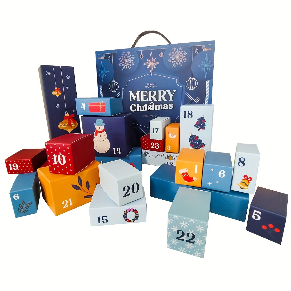 Trendbay Christmas Advent Calendar Countdown Gift Box with 24 Small Boxes