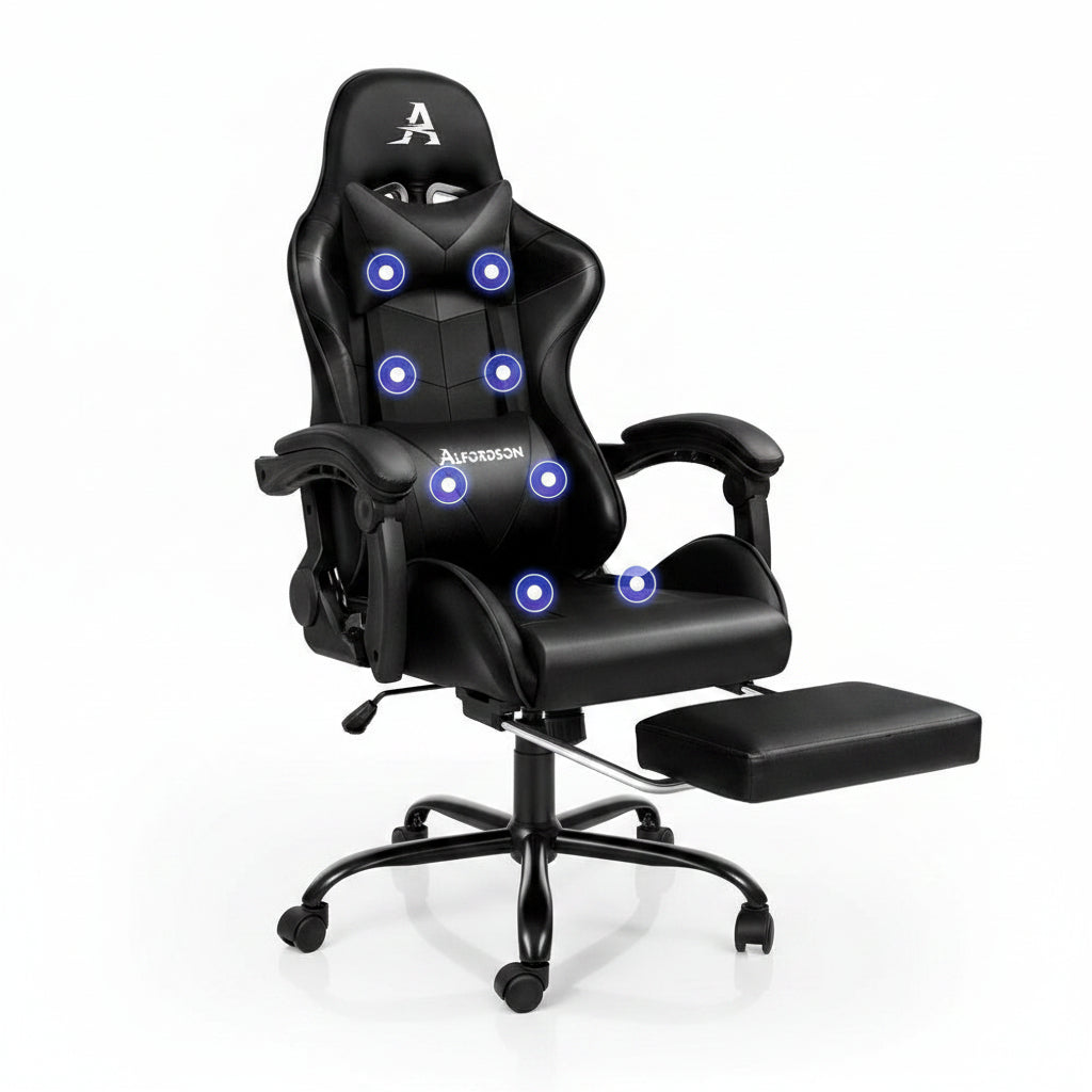 Trendbay Gaming Chair – Massage Office Racing Seat Faux Leather Ergonomic