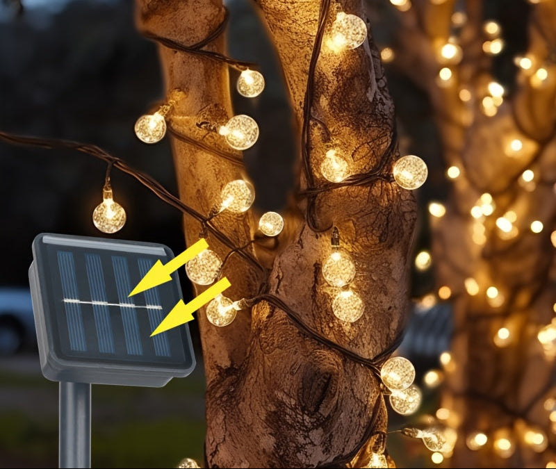 Trendbay 21.95M 200LED Crystal Globe Solar String Lights