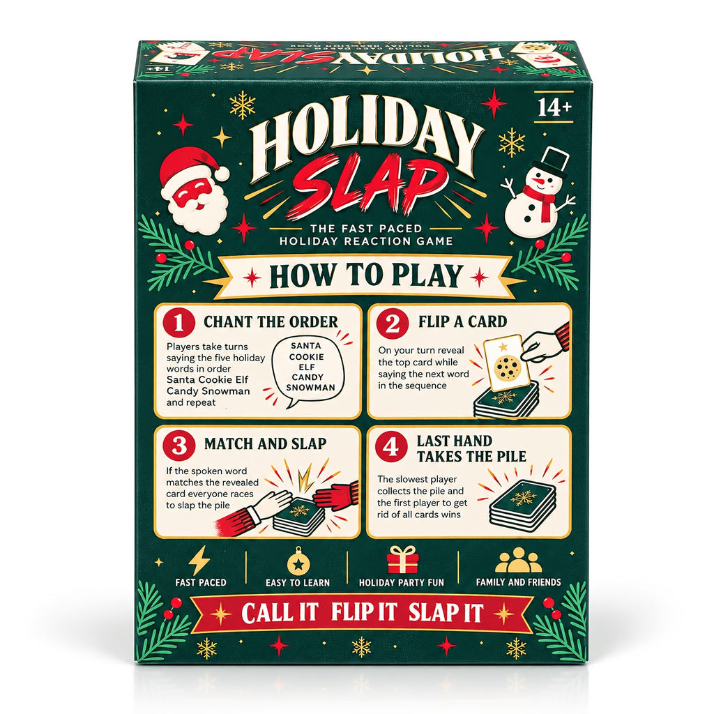 Trendbay Holiday Slap The Fast-Paced Holiday Reaction Christmas Card Game