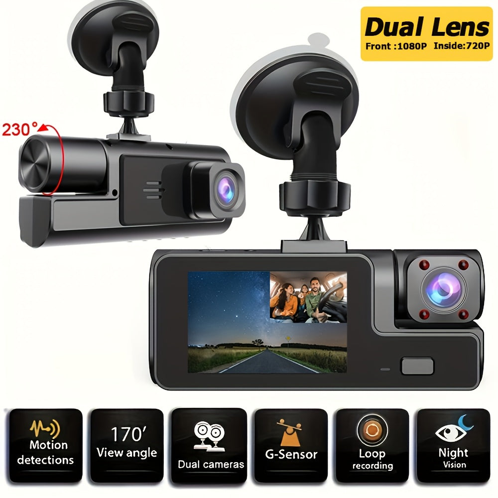 Trendbay Dual Lens Dash Cam with Night Vision