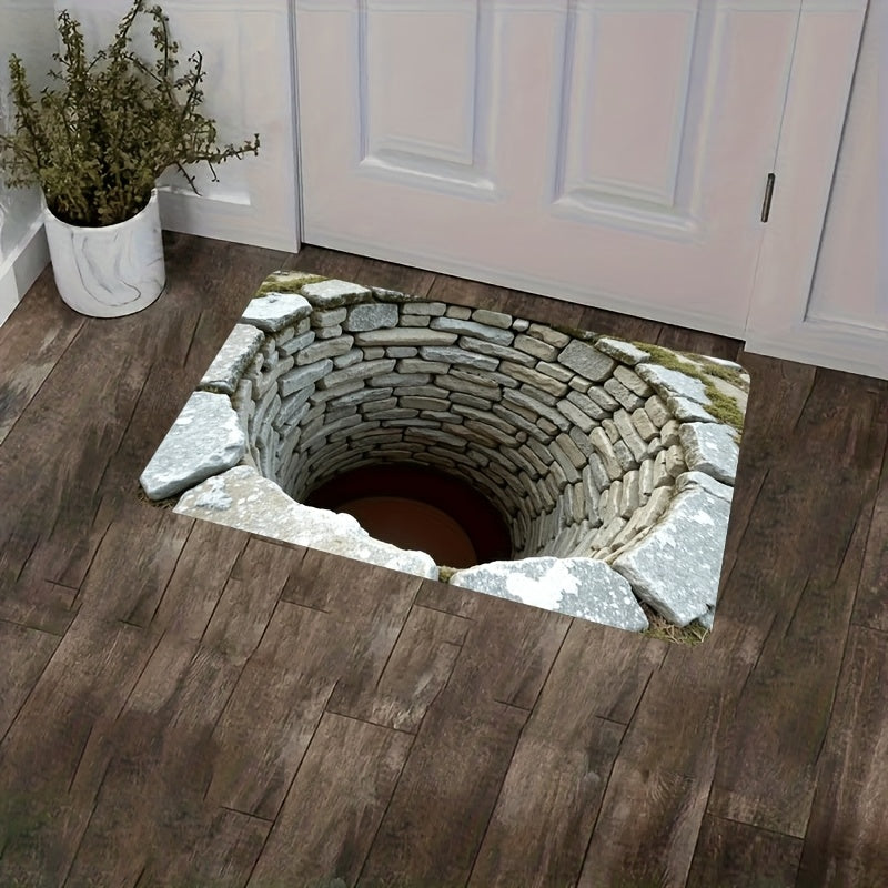 Trendbay Infinite Abyss 3D Printed Non-Slip Floor Mat 1Pc