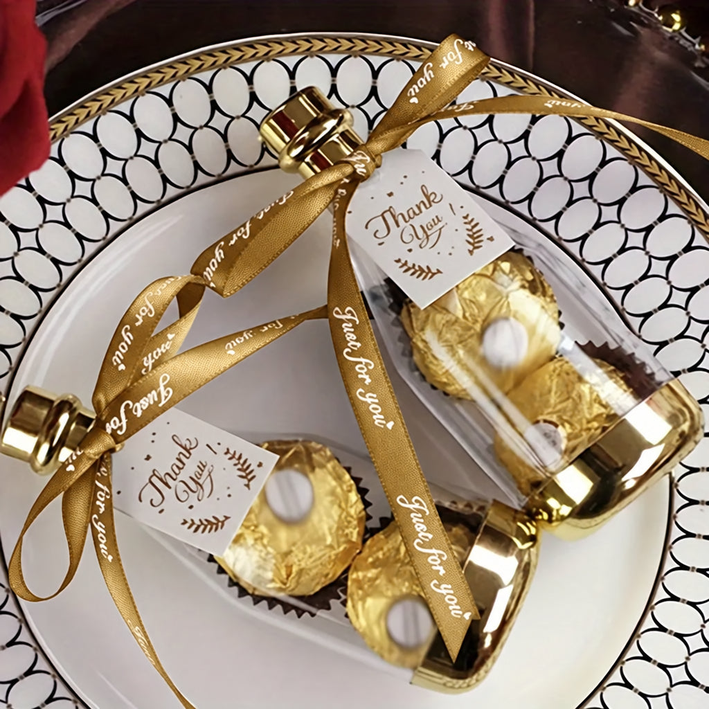 Trendbay 12Pcs Champagne Bottle Candy Boxes 11.5×4.5CM