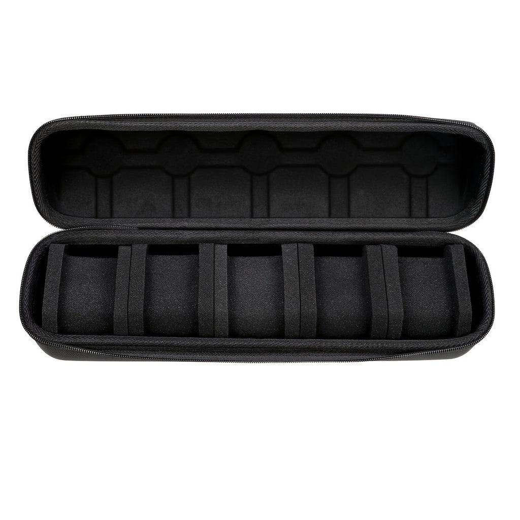 Trendbay 5-Slot Hard Shell Watch Travel Case – Portable Watch Organizer with Soft Cushions & Carry Handle
