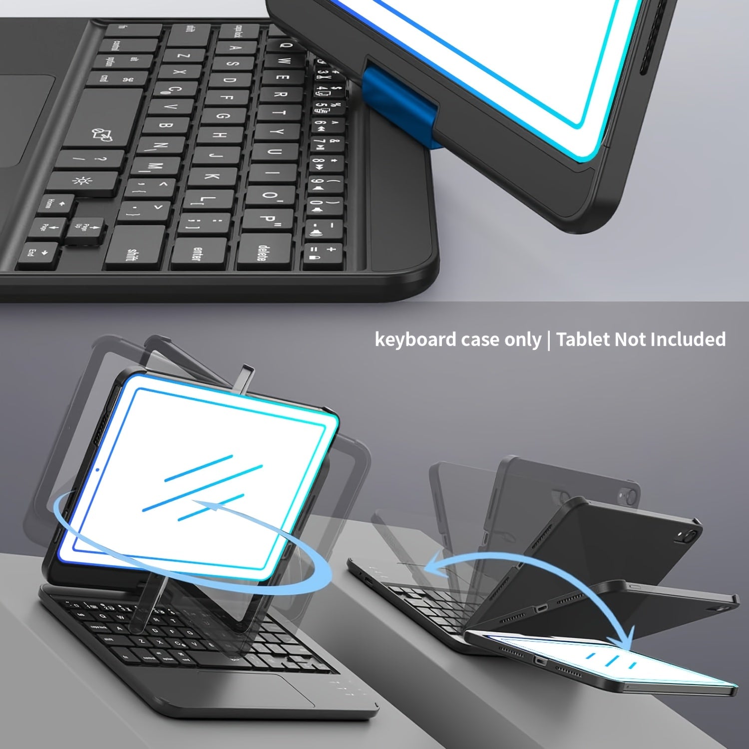 Trendbay Tablet Case with Keyboard for iPad 10.9" & iPad 11th Gen