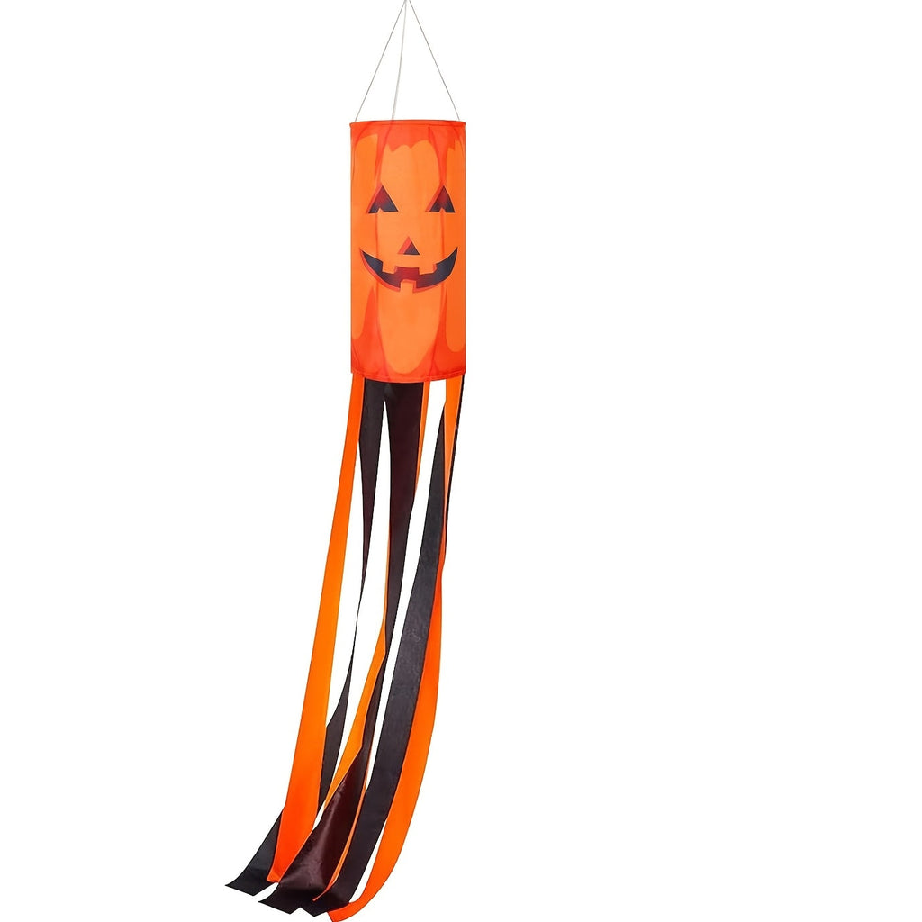 Trendbay 1Pcs 100×10CM Halloween Windsock Orange Polyester Weathervane