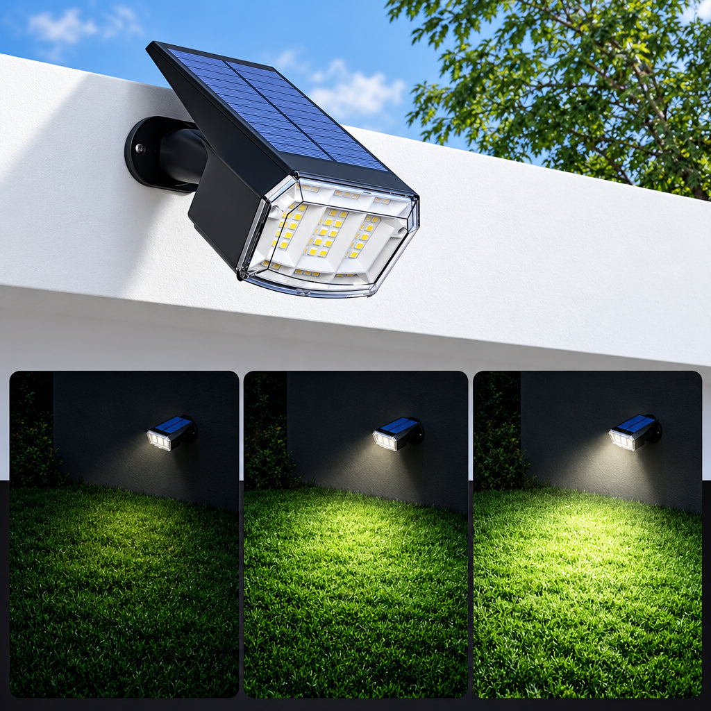 Trendbay 4Pack 63-LED Outdoor Solar Landscape Spotlights Warm White