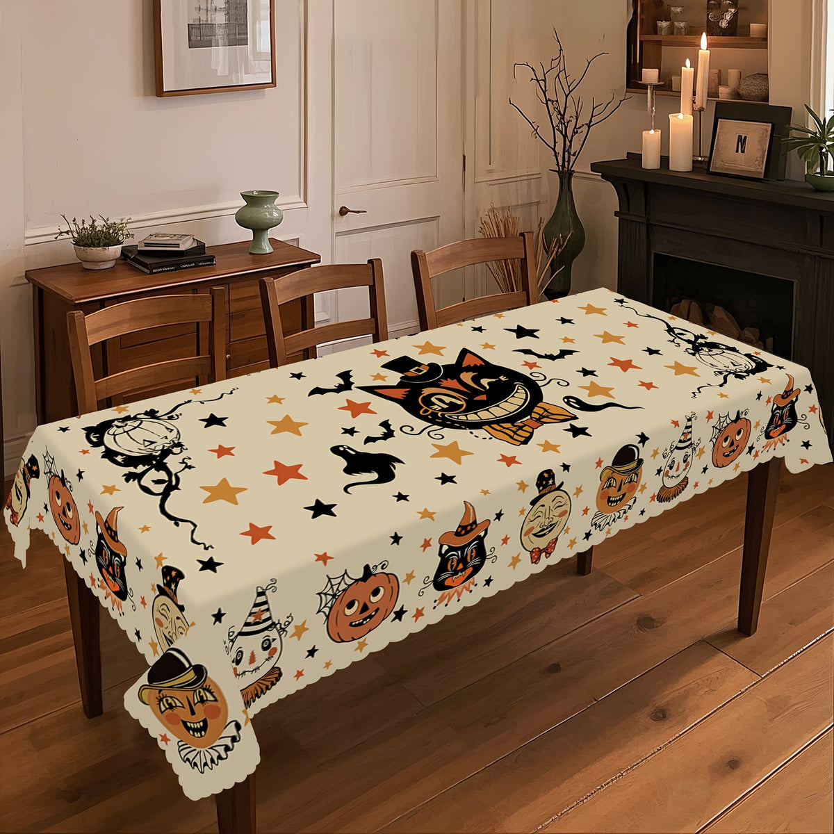 Trendbay Halloween Tablecloth 60 × 120 in / 152 × 305 cm Polyester Rectangular