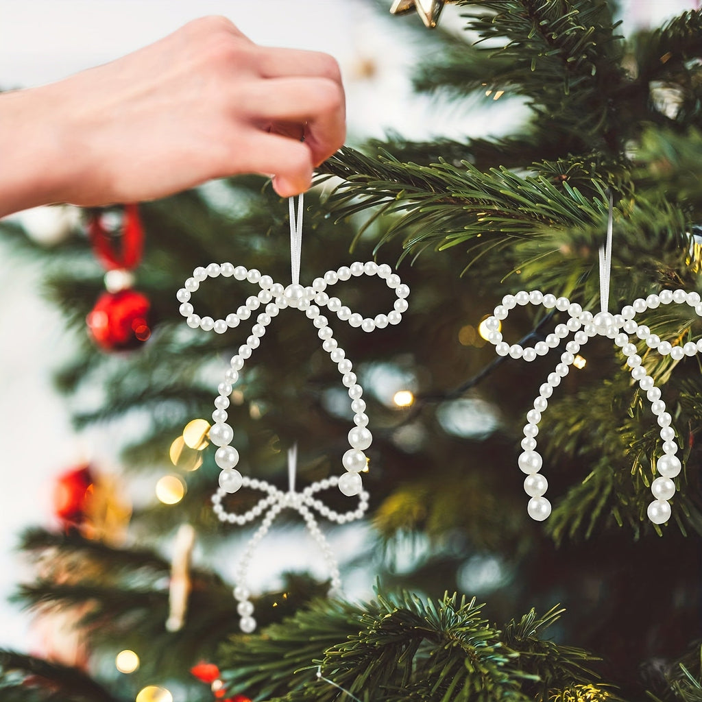 Trendbay Christmas Tree Bows 12pcs Decorative Twist-Tie Bows