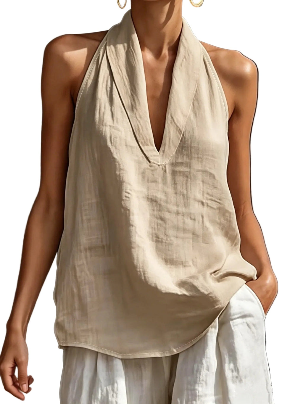 Trendbay Women's Off-Shoulder Halter Top
