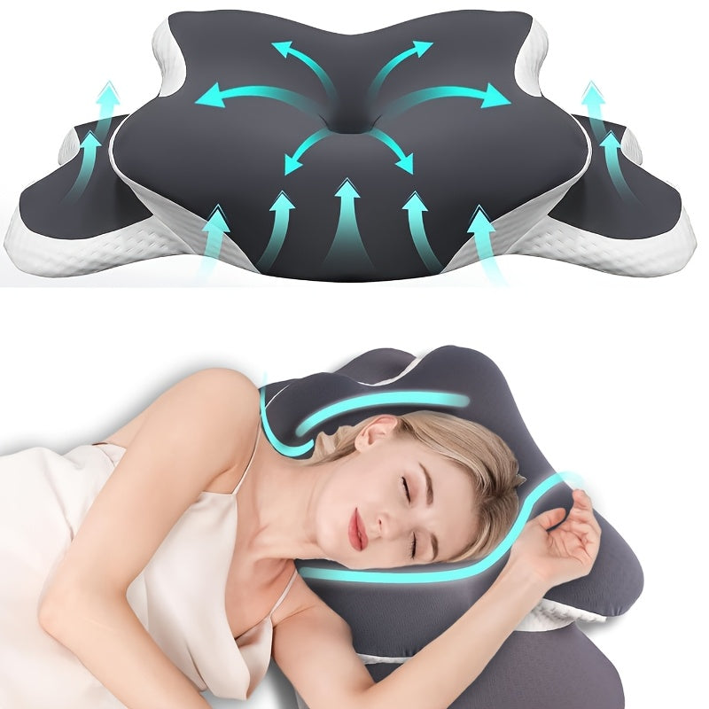 Trendbay Ergonomic Butterfly Neck Pillow – C-Shaped Dual-Height Support Pillow for Travel & Sleep
