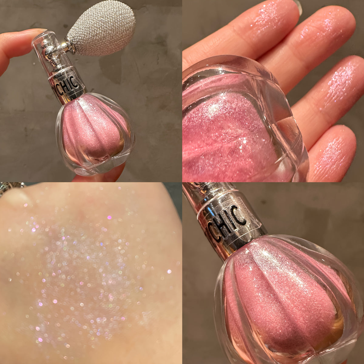 Trendbay Pink Pumpkin Bottle Highlighter Spray Fine Glitter Mist