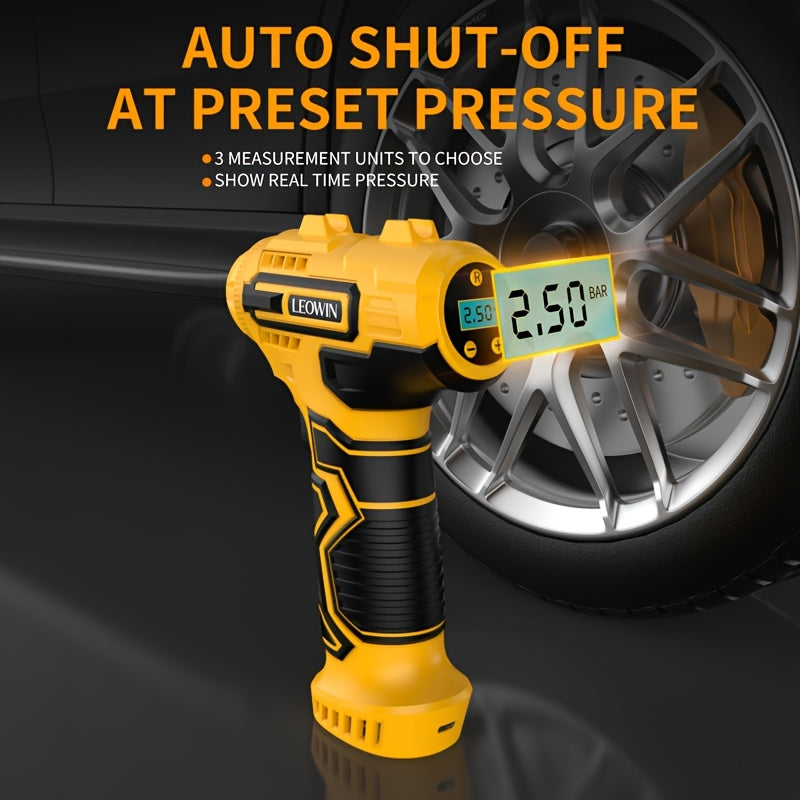 Trendbay Portable Tire Inflator – 150PSI Cordless Air Compressor with Auto Shut-Off