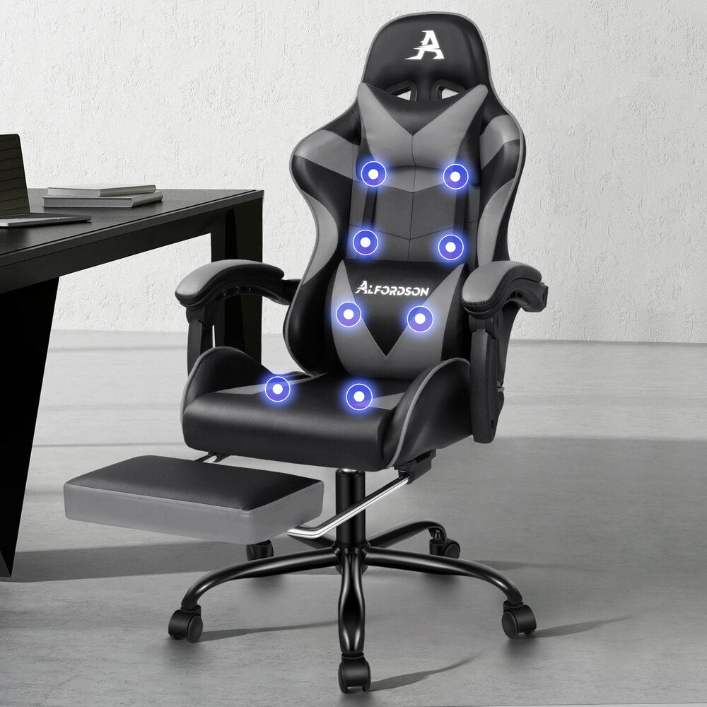 Trendbay Gaming Chair – Massage Office Racing Seat Faux Leather Ergonomic