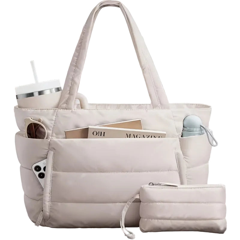 Trendbay Quilted Large Capacity Tote Bag