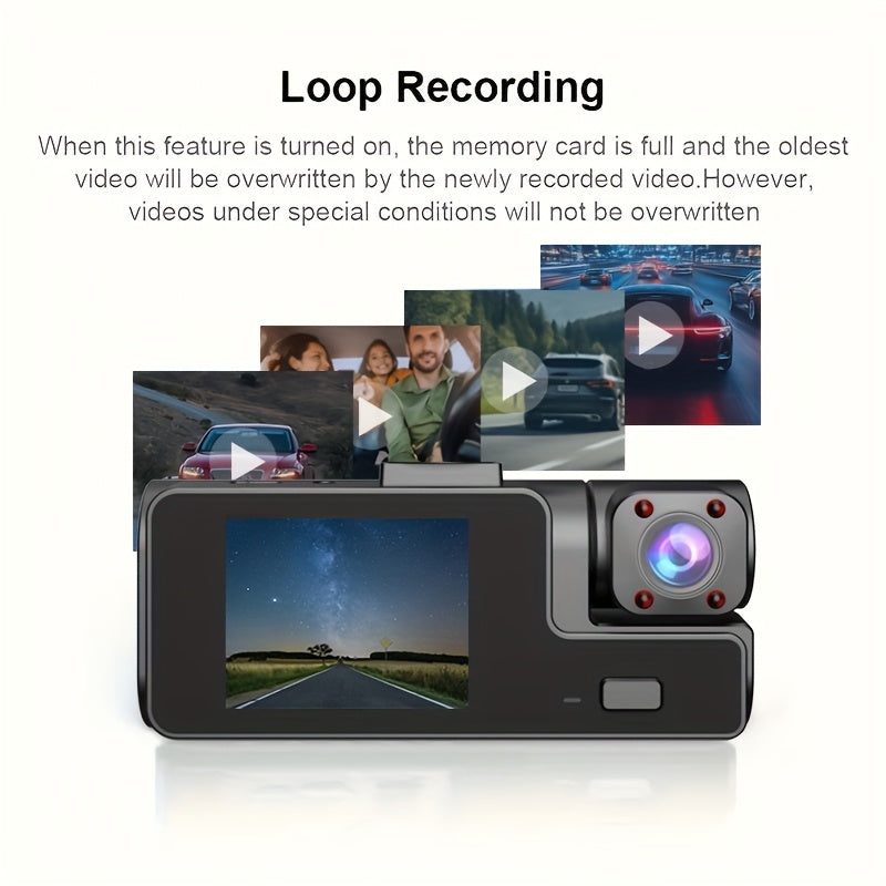 Trendbay Dual Lens Dash Cam with Night Vision