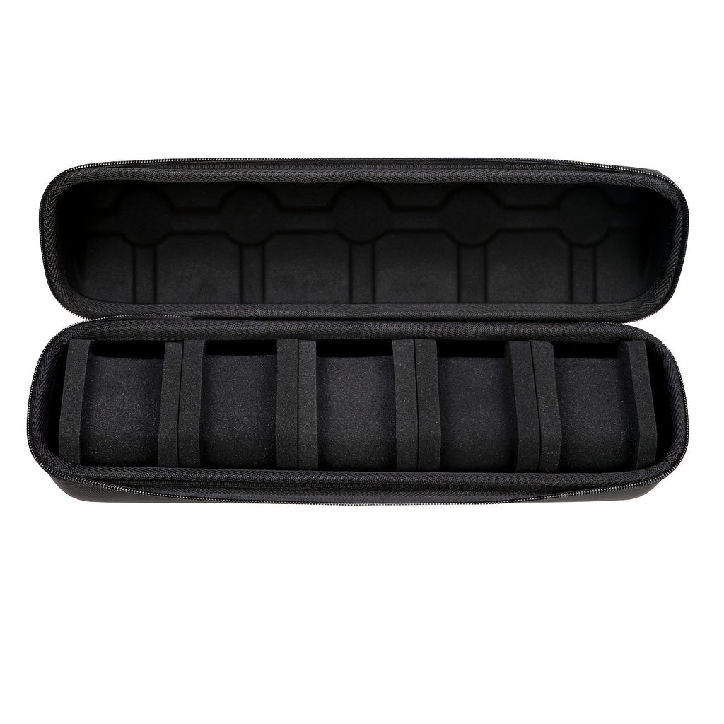 Trendbay 5-Slot Hard Shell Watch Travel Case – Portable Watch Organizer with Soft Cushions & Carry Handle