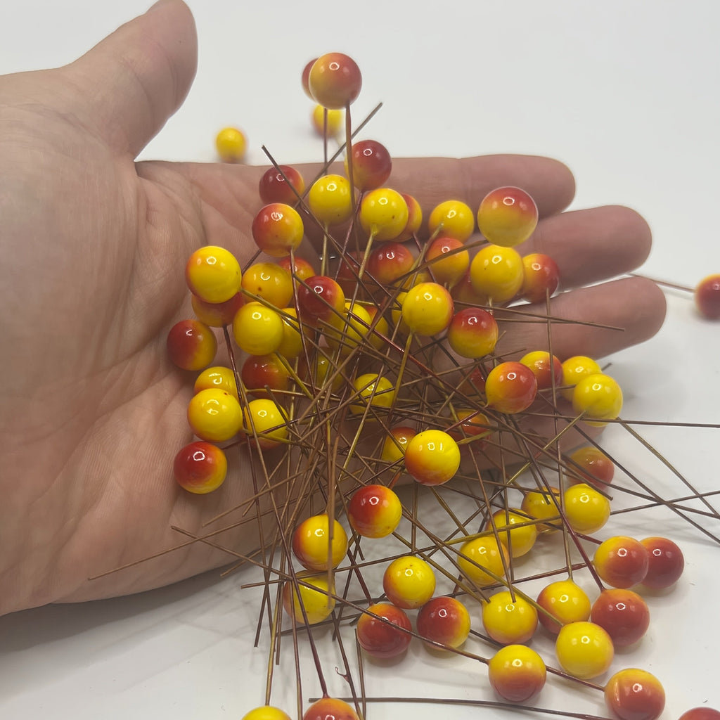 Trendbay 100 Count 6.5CM Autumn Artificial Berry Branches with Hand-Twisted Stems