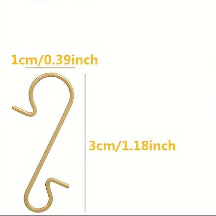 Trendbay 60pcs Gold Metal Christmas Ornament Hooks  Hangers